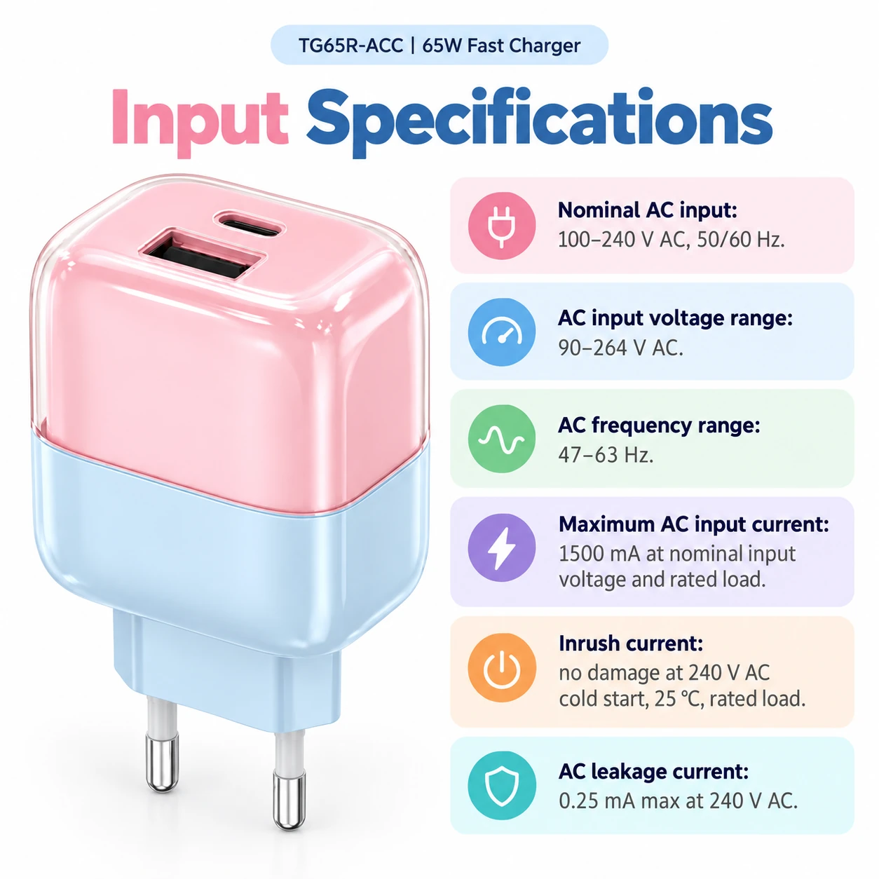 EU plug, two-tone — specification sheet 2