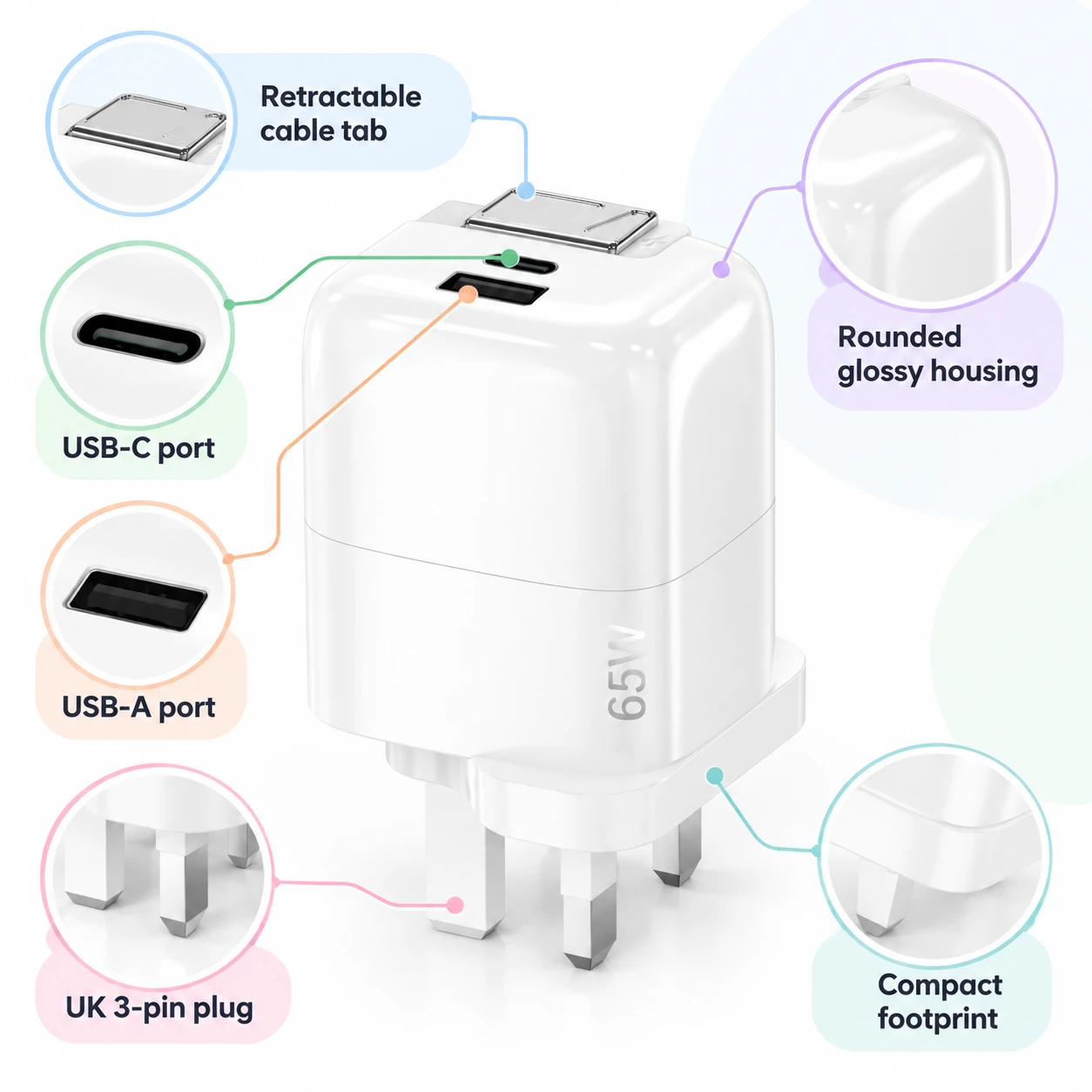 UK plug, single colour — specification sheet 2
